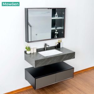 Ảnh công trình thực tế Bộ Tủ Lavabo Mowoen MW6630-80SB Treo Tường 800mm