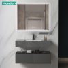 Tủ Lavabo Mowoen MW6630R-80SB Treo Tường 800mm Kèm Gương LED