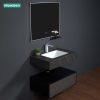 Tủ Lavabo Mowoen MW6630R-80SB Treo Tường 800mm Kèm Gương LED - ảnh 4