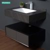 Tủ Lavabo Mowoen MW6630R-80SB Treo Tường 800mm Kèm Gương LED - ảnh 7