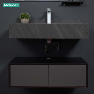 Ảnh công trình thực tế Bộ Tủ Lavabo Mowoen MW6630R-100SB 1000mm Treo Tường, Gương LED