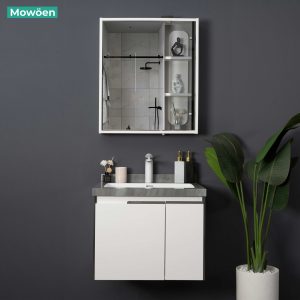 Ảnh công trình thực tế Bộ Tủ Lavabo Mowoen MW6631-60SB 600mm Treo Tường, Tủ Gương LED