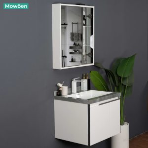 Ảnh công trình thực tế Bộ Tủ Lavabo Mowoen MW6631-60SB 600mm Treo Tường, Tủ Gương LED