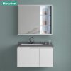 Tủ Lavabo Mowoen MW6631-80SB Plywood Mặt Chậu Liền Khối 800mm