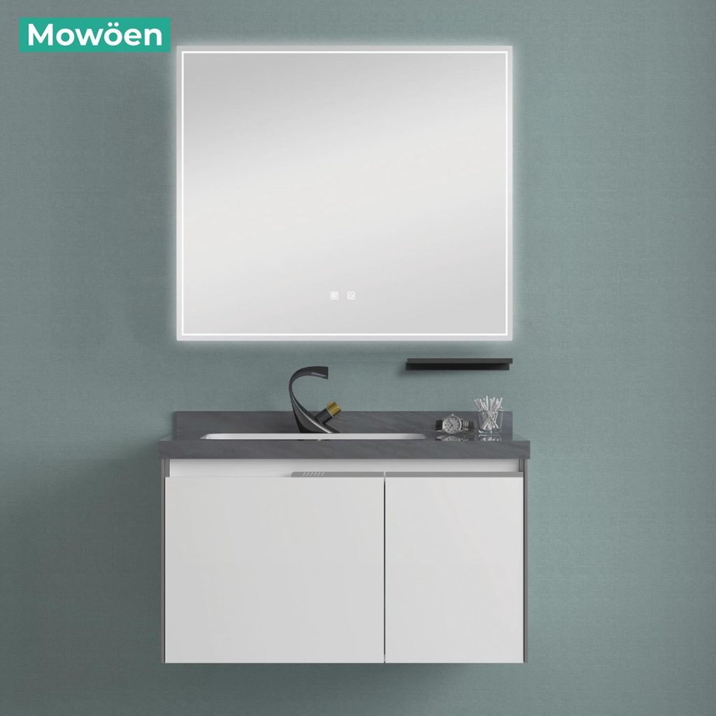 Tủ Lavabo Mowoen MW6631R-80SB 800mm Thân Liền, Gương LED