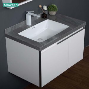 Ảnh công trình thực tế Tủ Lavabo MOWOEN MW6631R-60SB 600mm Chậu Liền Mặt Đá