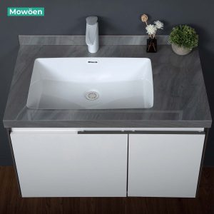 Ảnh công trình thực tế Tủ Lavabo MOWOEN MW6631R-60SB 600mm Chậu Liền Mặt Đá