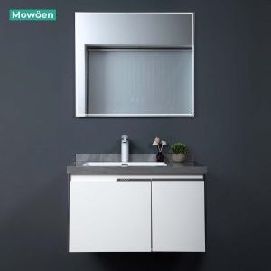 Ảnh công trình thực tế Tủ Lavabo MOWOEN MW6631R-60SB 600mm Chậu Liền Mặt Đá