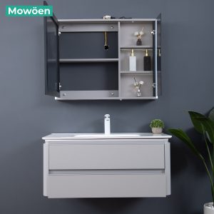 Ảnh công trình thực tế Bộ Tủ Lavabo MOWOEN MW6632-100 Gương Phôi Bỉ 1000mm