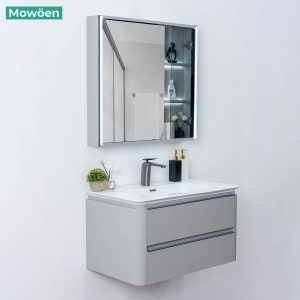 Ảnh công trình thực tế Tủ Lavabo Mowoen MW6632-80 Plywood Phủ Laminate 800mm