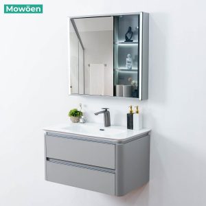 Ảnh công trình thực tế Tủ Lavabo Mowoen MW6632-80 Plywood Phủ Laminate 800mm