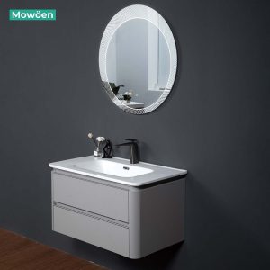 Ảnh công trình thực tế Bộ Tủ Lavabo MOWOEN MW6632C-80 Gương Tròn LED 800mm