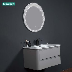 Ảnh công trình thực tế Bộ Tủ Lavabo MOWOEN MW6632C-80 Gương Tròn LED 800mm