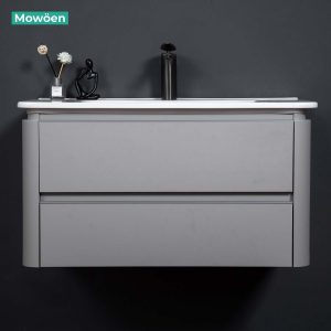Ảnh công trình thực tế Bộ Tủ Lavabo MOWOEN MW6632C-80 Gương Tròn LED 800mm