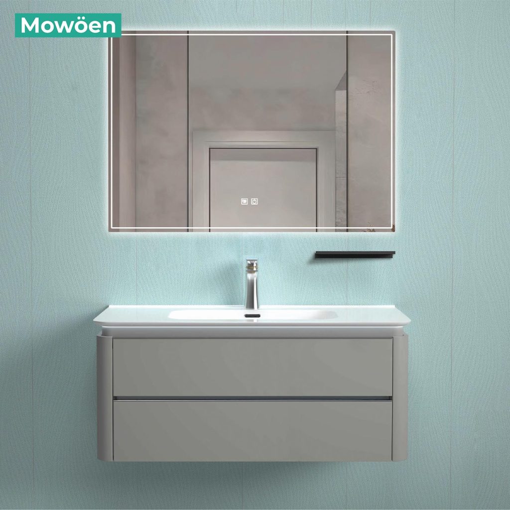 Tủ Lavabo Treo Tường MOWOEN MW6632R-100 Rộng 1000mm Gương LED
