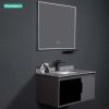 Tủ Lavabo Mowoen Inox MW6809S-80R 800mm Xám Vân Đá - ảnh 4