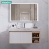 Bộ Tủ Lavabo Mowoen MW9567R-80 Gương LED Sấy Chống Mờ 800mm