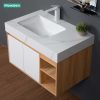 Bộ Tủ Lavabo Mowoen MW9567R-80 Gương LED Sấy Chống Mờ 800mm - ảnh 7