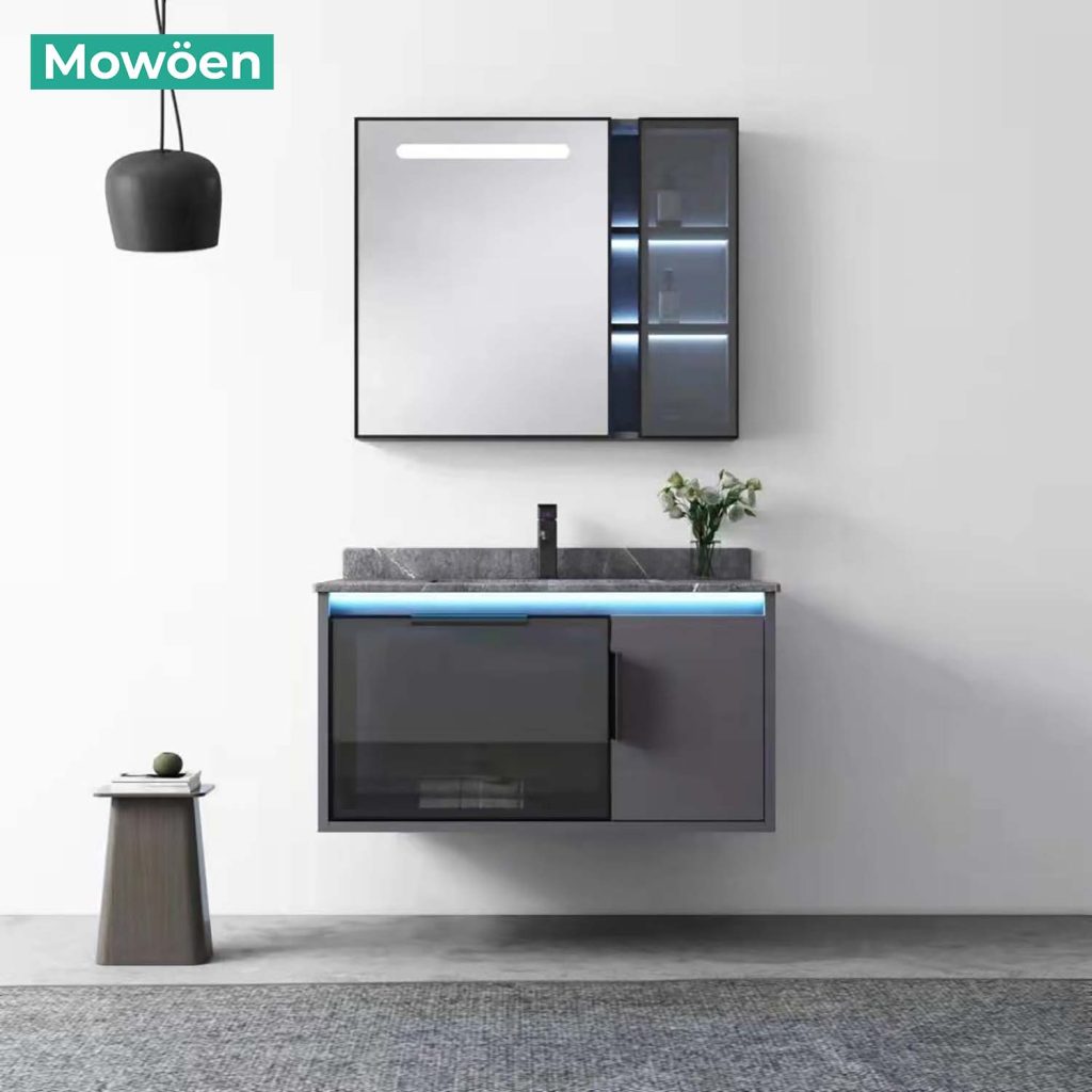 Tủ Lavabo Inox MOWOEN MW6809S-80 800mm Màu Đen