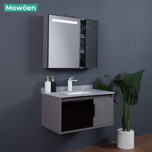 Ảnh công trình thực tế Tủ Lavabo Inox MOWOEN MW6809S-80 800mm Màu Đen