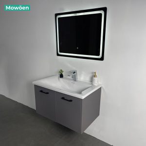 Ảnh công trình thực tế Tủ Lavabo Mowoen Inox MW6810S-80 Gương LED Sấy Chống Mờ