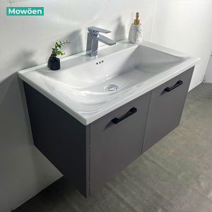 Ảnh công trình thực tế Tủ Lavabo Mowoen Inox MW6810S-80 Gương LED Sấy Chống Mờ