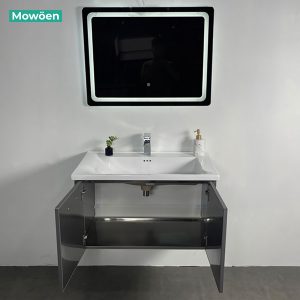 Ảnh công trình thực tế Tủ Lavabo Mowoen Inox MW6810S-80 Gương LED Sấy Chống Mờ