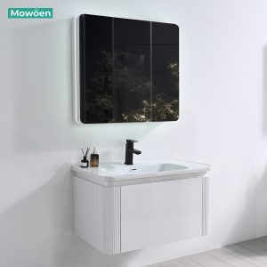 Ảnh công trình thực tế Tủ Lavabo Nhựa PVC Mowoen MW2823-80 800mm Chậu 4 Viền Chống Tràn