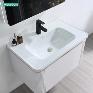 Ảnh công trình thực tế Tủ Lavabo Nhựa PVC Mowoen MW2823-80 800mm Chậu 4 Viền Chống Tràn