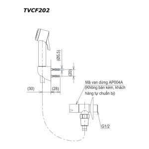 Ảnh công trình thực tế Vòi Xịt Vệ Sinh TOTO TVCF202