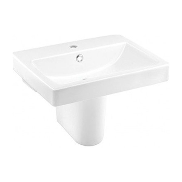 Chậu Rửa Lavabo COTTO C0156/C420 Treo Tường Kèm Chân Ngắn