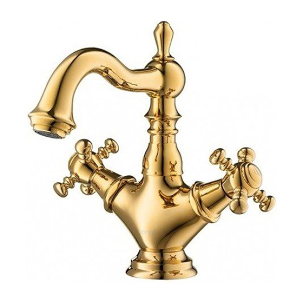 Vòi Lavabo COTTO CT2220C18#GR Nóng Lạnh Màu Vàng