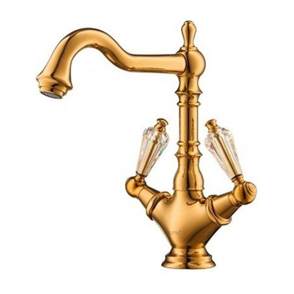 Vòi Lavabo COTTO CT2223C17ST#GR Nóng Lạnh Thân Cao Màu Vàng