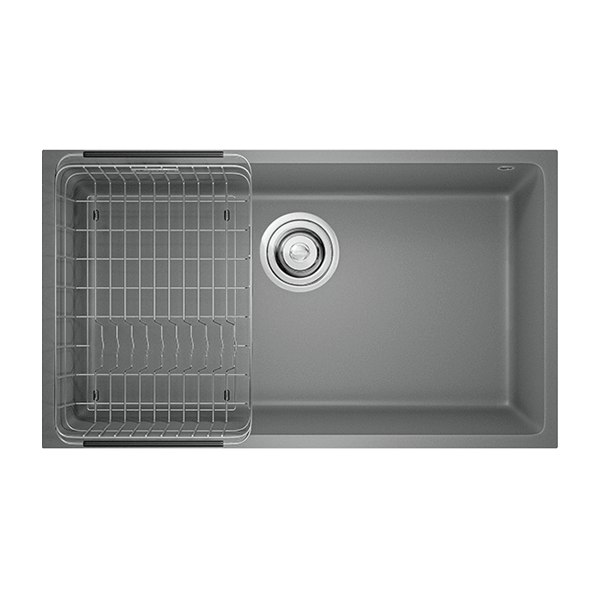 Chậu Rửa Chén KONOX NAROS 760S Grey Đá Granite 1 Hộc 760mm