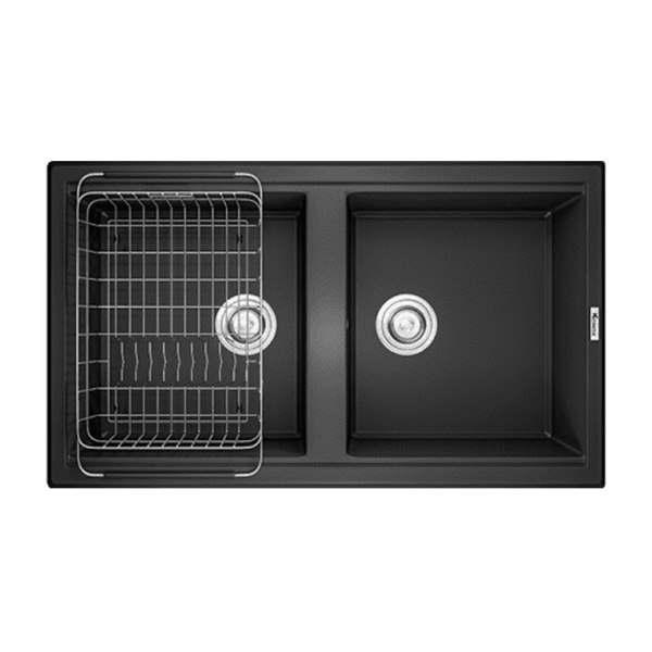 Chậu Rửa Chén KONOX PHOENIX 860 Black 2 Hộc Màu Đen