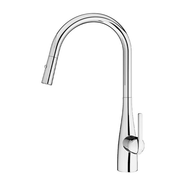 Vòi Rửa Chén KONOX Curva Chrome Dây Rút