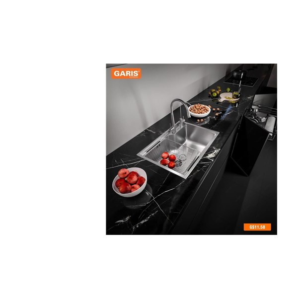 Chậu Rửa Chén GARIS GS11.58 Inox 1 Hộc Nhỏ