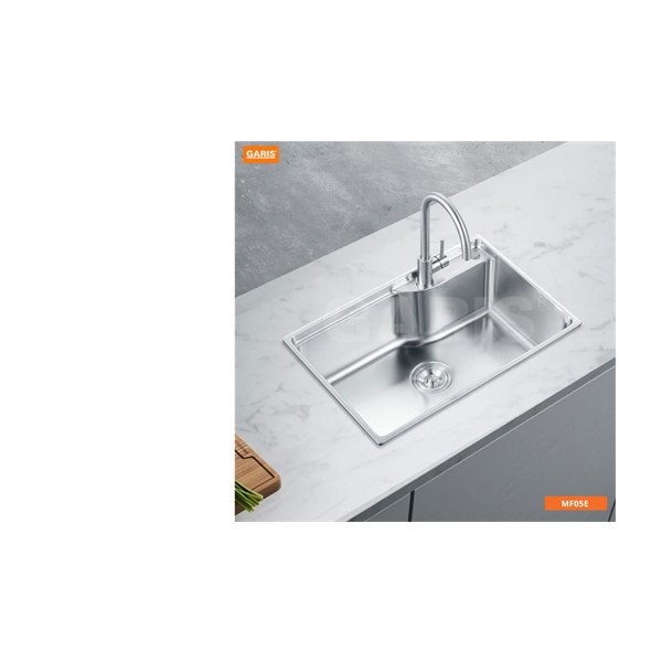 Vòi Rửa Chén GARIS MF05E Nóng Lạnh Inox 304 Bóng Xước Mờ