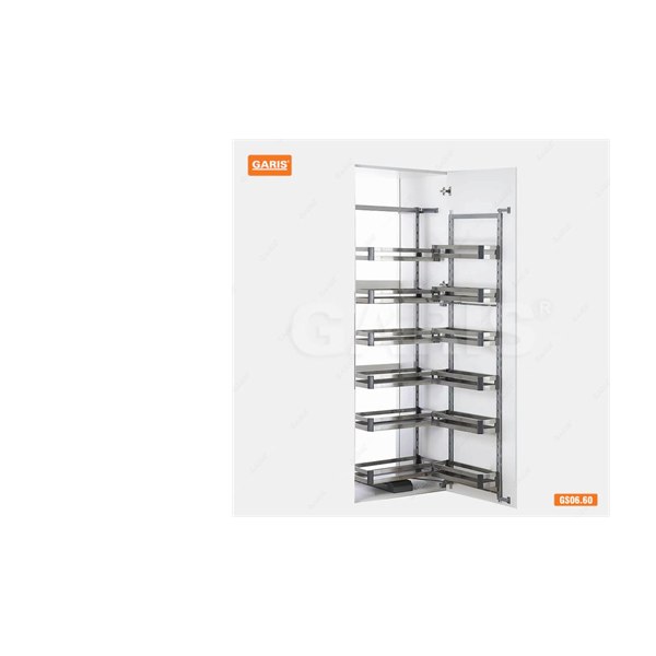 Tủ Đồ Khô GARIS GS06.60 Khay Nan Inox Hộp Khung Thép Sơn Tĩnh Điện 6 Tầng