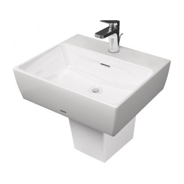 Chậu Rửa Mặt Lavabo TOTO LHT328C#XW Chữ Nhật Treo Tường Chân Ngắn