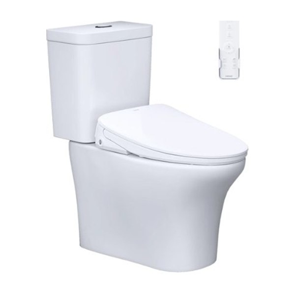 Bồn cầu 2 khối nắp điện tử Caesar CD1341/TAF710H