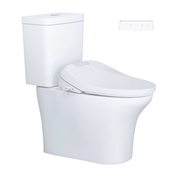 Bồn cầu 2 khối nắp điện tử Caesar CD1341/TAF610H
