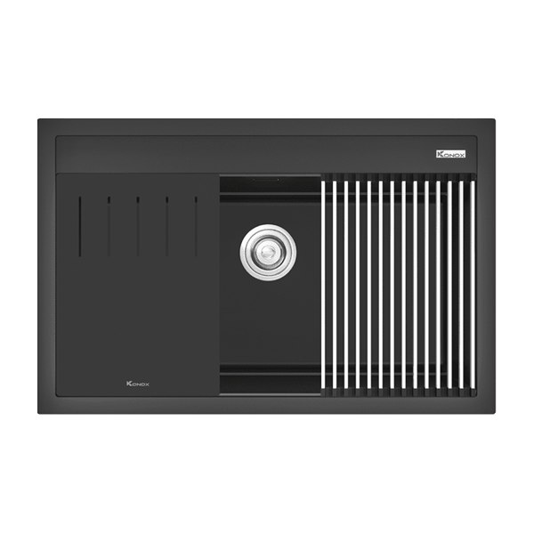 Chậu rửa bát đá Konox Granite Sink Terra 790S Black