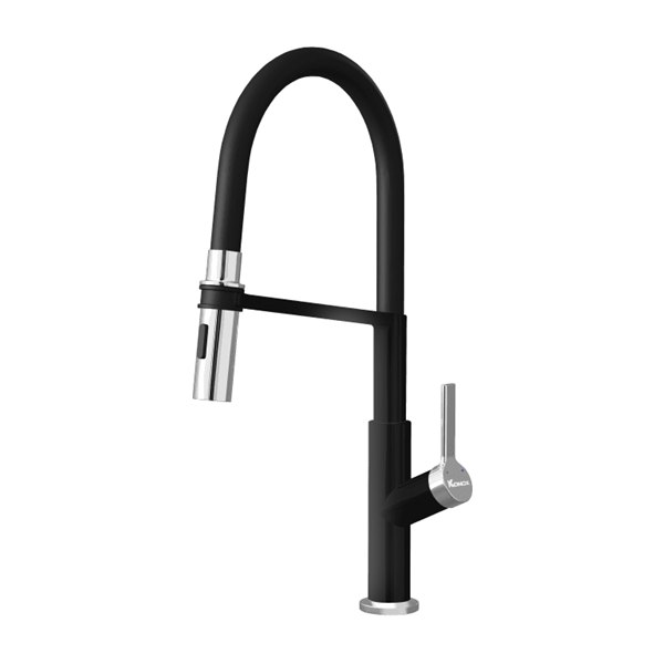 Vòi rửa bát thân mềm Konox Tema Black