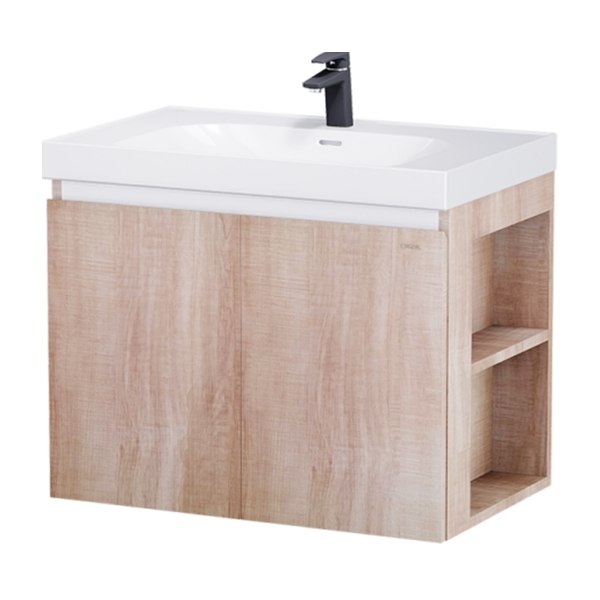 Tủ lavabo Caesar LF5358/EH15358CRW7V 80cm màu vân gỗ hộc phải