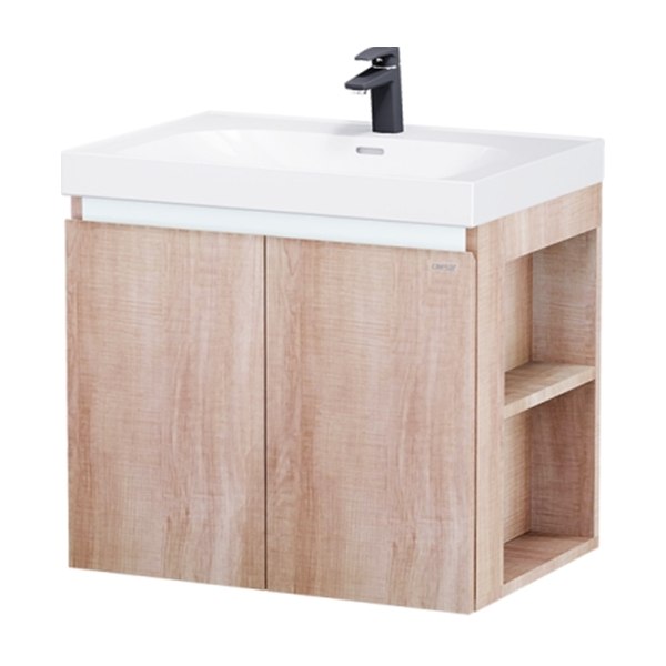 Tủ lavabo Caesar LF5357/EH15357CRW7V 70cm màu vân gỗ hộc phải