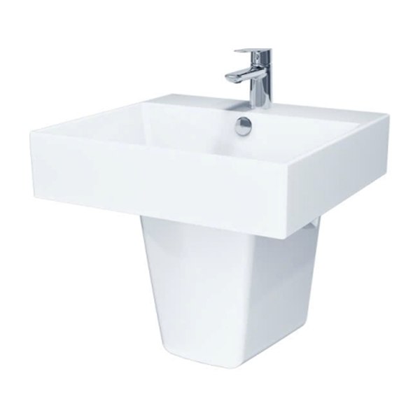 Lavabo treo tường Caesar LF5263/PF2463 chân lửng