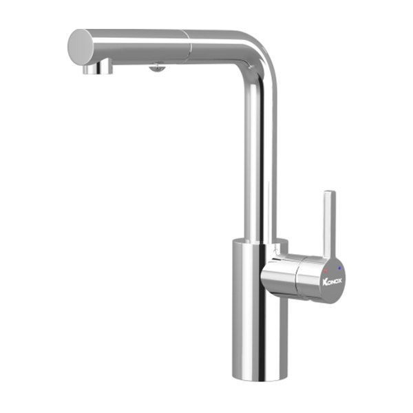 Vòi rửa bát dây rút Konox Vira Chrome