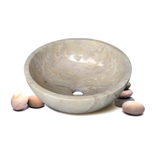 Chậu Rửa Mặt Lavabo Kanly MAR11N Đặt Bàn Đá Tự Nhiên 400x150 mm