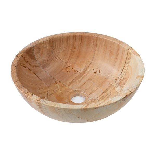 Chậu Rửa Mặt Lavabo Kanly MAR13N Đặt Bàn Đá Marble Tự Nhiên 400x140 mm